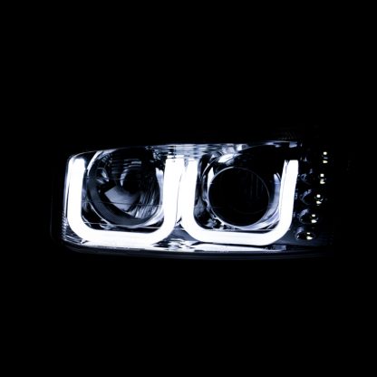 ANZO 1999-2006 Gmc Sierra 1500 Projector Headlights w/ U-Bar Black - Image 2