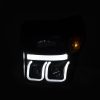 ANZO 11-16 Ford F-150 Super Duty Projector Headlights w/ U-Bar Switchback Black w/ Amber - Image 10