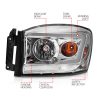 Anzo 06-09 Dodge RAM 1500/2500/3500 Headlights Chrome Housing/Clear Lens (w/Switchback Light Bars) - Image 4
