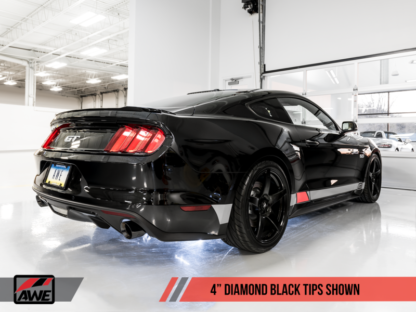 AWE Tuning S550 Mustang GT Cat-back Exhaust - Touring Edition (Diamond Black Tips) - Image 5