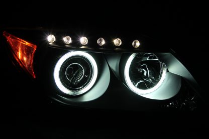 ANZO 2005-2010 Scion Tc Projector Headlights w/ Halo Black (CCFL) - Image 2