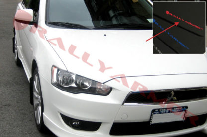 Rally Armor 2007+ Mitsubishi Lancer (doesn't fit Sportback) UR Black Mud Flap w/ Red Logo - Image 2