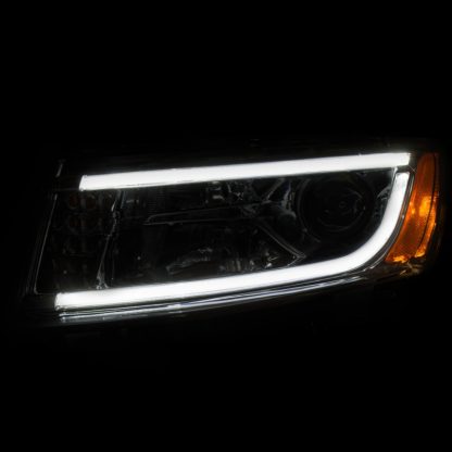 ANZO 2014-2015 Jeep Grand Cherokee Projector Headlights w/ Plank Style Design Chrome - Image 3