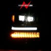 ANZO 16-18 Chevrolet Silverado 1500 LED Projector Headlights w/Plank Style Switchback Black w/ Amber - Image 8