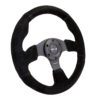 NRG Reinforced Steering Wheel (320mm) Suede w/Black Stitch - Image 2