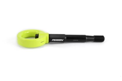 Perrin 15-17 Subaru WRX/STI Tow Hook Kit (Front) - Neon Yellow - Image 2