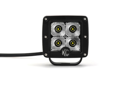 KC HiLiTES C-Series 3in. C3 LED Light 12w Flood Beam (Pair Pack System) - Black - Image 6