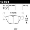 Hawk 01-06 BMW 330Ci / 01-05 330i/330Xi / 01-06 M3 Blue 9012 Front Race Brake Pads - Image 2