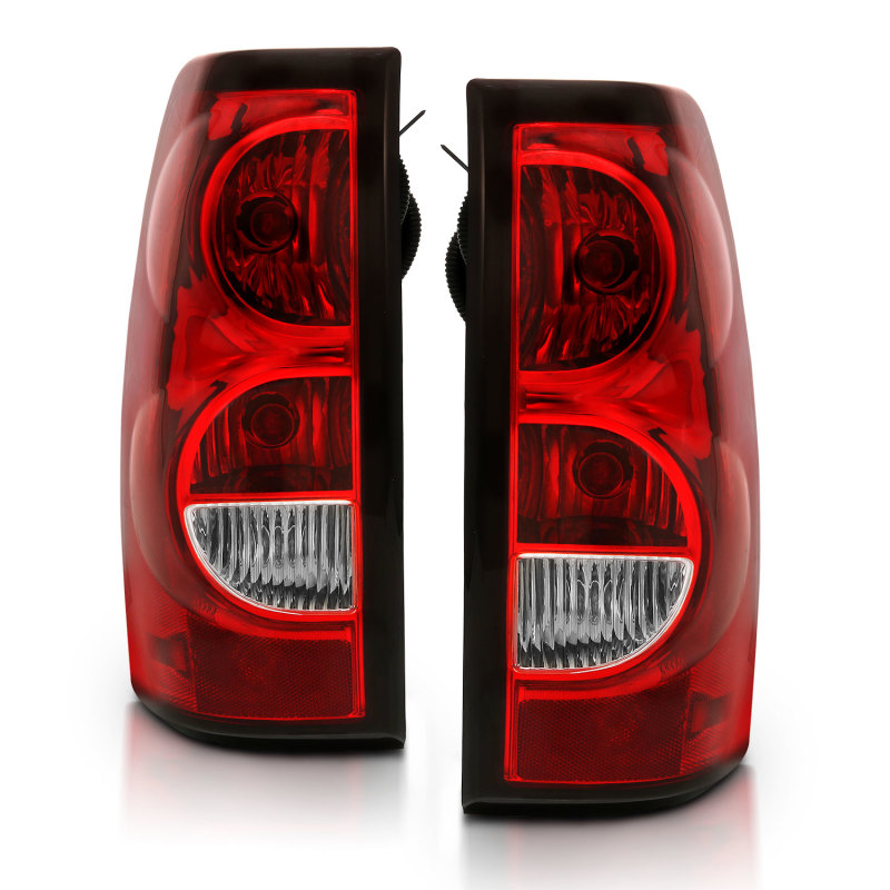 ANZO 2004-2007 Chevy Silverado Taillight Red/Clear Lens w/Black Trim (OE Replacement) - Image 3
