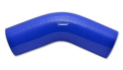 Vibrant 4 Ply Reinforced Silicone Elbow Connector - 2.5in I.D. - 45 deg. Elbow (BLUE) - Image 2