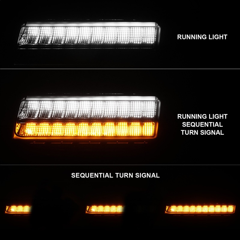 ANZO Wrangler 18-21/Gladiator 20+ LED Side Marker Lights Smoke w Sequential Signal - Image 3
