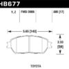 Hawk 02-03 Lexus ES300/04-06  ES 330 / 05-11 Toyota Tacoma X-Runner LTS Street Front Brake Pads - Image 2