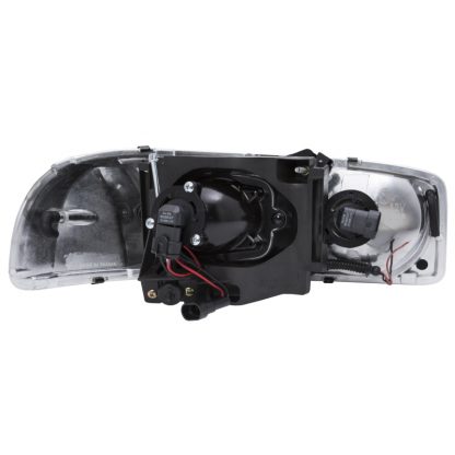 ANZO 1999-2006 Gmc Sierra 1500 Projector Headlights w/ U-Bar Black - Image 3