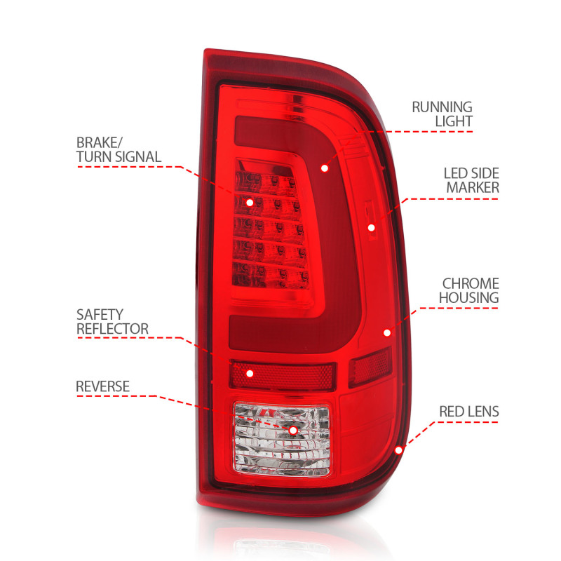 ANZO 2008-2016 Ford F-250 LED Taillights (Pair) - Image 4