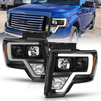 ANZO 2009-2014 Ford F-150 Projector Light Bar H.L Black Amber - Image 2