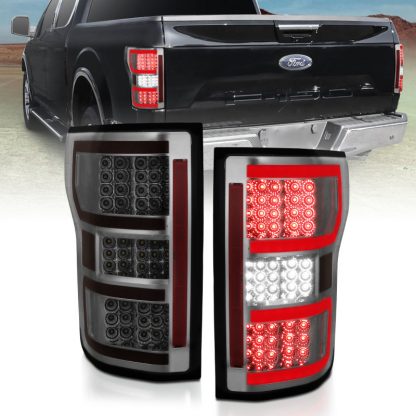 ANZO 18-19 Ford F-150 LED Taillights Smoke - Image 2