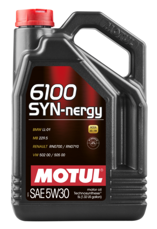 Motul 5L Technosynthese Engine Oil 6100 SYN-NERGY 5W30 - VW 502 00 505 00 - MB 229.5 4x5L