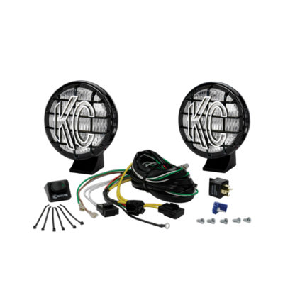 KC HiLiTES Apollo Pro 5in. Halogen Light 55w Fog Beam (Pair Pack System) - Black - Image 6