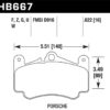 Hawk 02-05 Porsche 911 Carrera 4 Turbo Look/Carrera 4S Front DTC-60 Brake Pads - Image 3