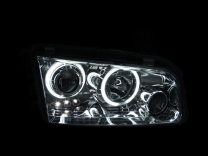 ANZO 2006-2010 Dodge Charger Projector Headlights w/ Halo Chrome (CCFL) - Image 2