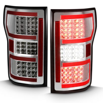 ANZO 2018-2019 Ford F-150 LED Taillight Chrome (Red Light Bar) (w/ Sequential) - Image 8