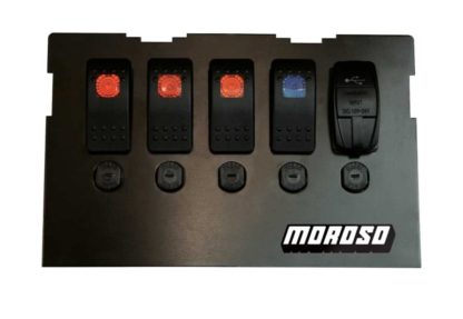 Moroso 99-04 Mazda Miata NB Radio Pocket Block Off Plate With Switches - Image 2