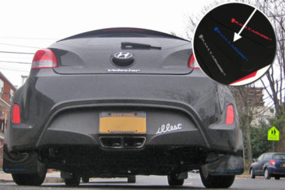 Rally Armor 12-13 Hyundai Veloster UR Black Mud Flap w/ Blue Logo - Image 2