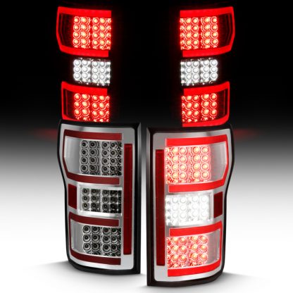 ANZO 2018-2019 Ford F-150 LED Taillight Chrome (Red Light Bar) (w/ Sequential) - Image 7