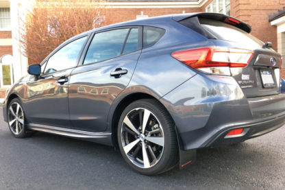 Rally Armor 2017+ Subaru Impreza UR Black Mud Flap w/ Red Logo - Image 3