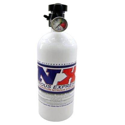 Nitrous Express 10lb Bottle w/Lightning 500 Valve (6.89 Dia x 20.19 Tall) w/Gauge - Image 2