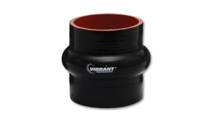 Vibrant 4 Ply Reinforced Silicone Hump Hose Connector - 3.25in I.D. x 3in long (BLACK) - Image 2