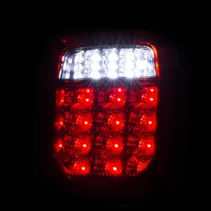 ANZO 1976-1985 Jeep Wrangler LED 2 Lens - Red/Clear, Chrome - Image 7