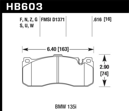 Hawk 08-13 BMW 1-Series HPS 5.0 Front Brake Pads - Image 2