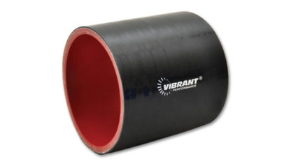 Vibrant 4 Ply Reinforced Silicone Straight Hose Coupling - 1.75in I.D. x 3in long (Black) - Image 2