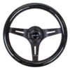 NRG Classic Wood Grain Steering Wheel (310mm) Black Sparkle w/Blk 3-Spoke Center