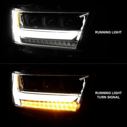 ANZO 19-20 Dodge Ram 1500 Tradesman LED Projector Headlights Plank Style w/Sequential Black (Pass.) - Image 3