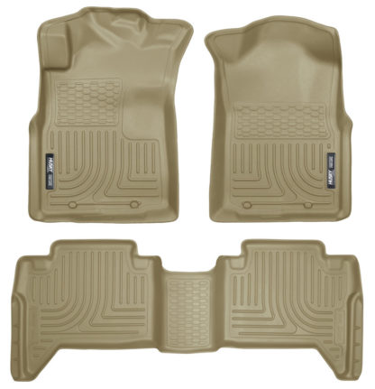 Husky Liners 05-13 Toyota Tacoma WeatherBeater Combo Tan Floor Liners - Image 2