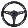 NRG Classic Wood Grain Steering Wheel (310mm) Black Sparkle w/Blk 3-Spoke Center - Image 3