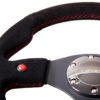 NRG Reinforced Steering Wheel (320mm) Blk Suede w/Dual Buttons - Image 6
