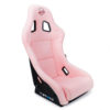 NRG FRP Bucket Seat Prisma Edition w/ Pearlized Back and Pink Alcantara (Medium) - Image 2