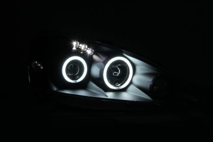 ANZO 2005-2006 Acura Rsx Projector Headlights w/ Halo Black - Image 2