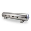 Air Lift 4 Gal Alum Tank - (4) 1/4in Face (2) 3/8in Ports & 1/4in Drain - 30in L X 6in D - Polished - Image 2