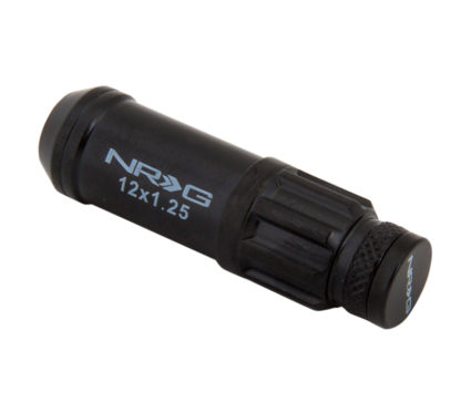 NRG 700 Series M12 X 1.25 Steel Lug Nut w/Dust Cap Cover Set 21 Pc w/Locks & Lock Socket - Black - Image 2