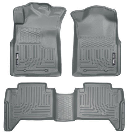 Husky Liners 05-13 Toyota Tacoma WeatherBeater Combo Grey Floor Liners - Image 2