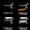 ANZO 15-20 Chevy Tahoe/Suburban LED Light Bar Style Headlights w/Sequential Chrome w/Amber - Image 4