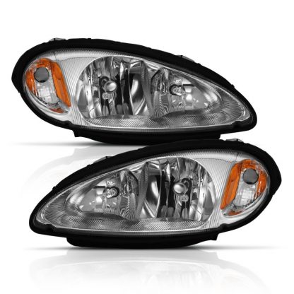 ANZO 2001-2005 Chrysler Pt Cruiser Crystal Headlight Chrome Amber (OE) - Image 5