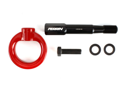 Perrin 15-17 Subaru WRX/STI Tow Hook Kit (Front) - Red - Image 4