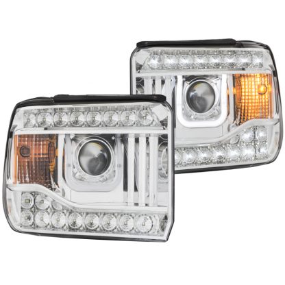 ANZO 2014-2015 Gmc Sierra Projector Headlights w/ U-Bar Chrome - Image 2