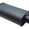 Vibrant StreetPower FLAT BLACK Oval Muffler with Single 3.5in Outlet - 3.5in inlet I.D.