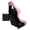 NRG FRP Bucket Seat PRISMA Edition W/ pearlized Back Pink Alcantara - Large - Image 4